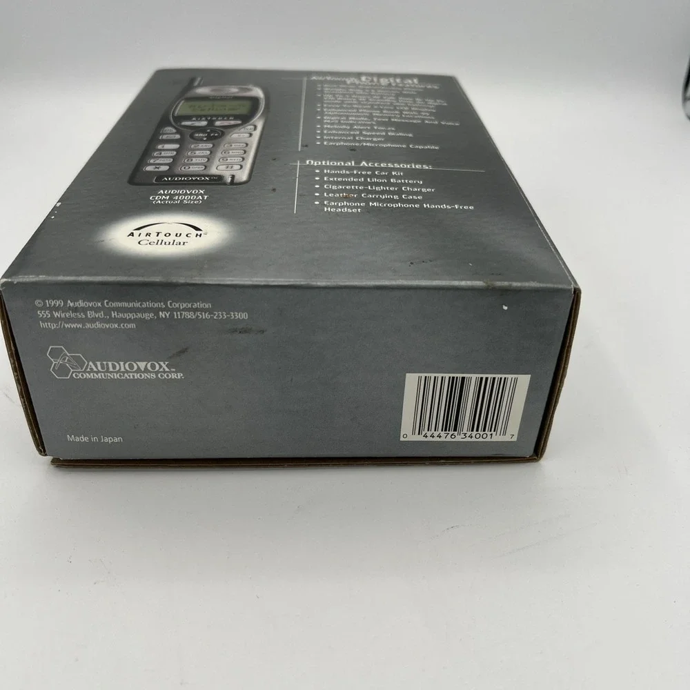 Vintage AirTouch Digital Phone AUDIOVOX CDM 4000AT, Box, Accessories, FREE SHIP